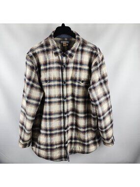 Carbon 2 Cobalt Shacket Mens XLT Multi Fleece-Lined Plaid Overshirt 111114